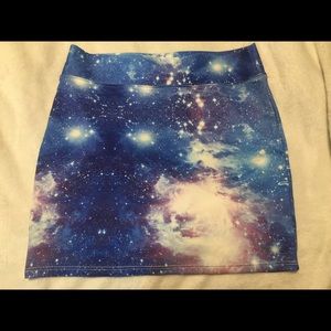 Hottopic Galaxy BodyCon Mini Skirt